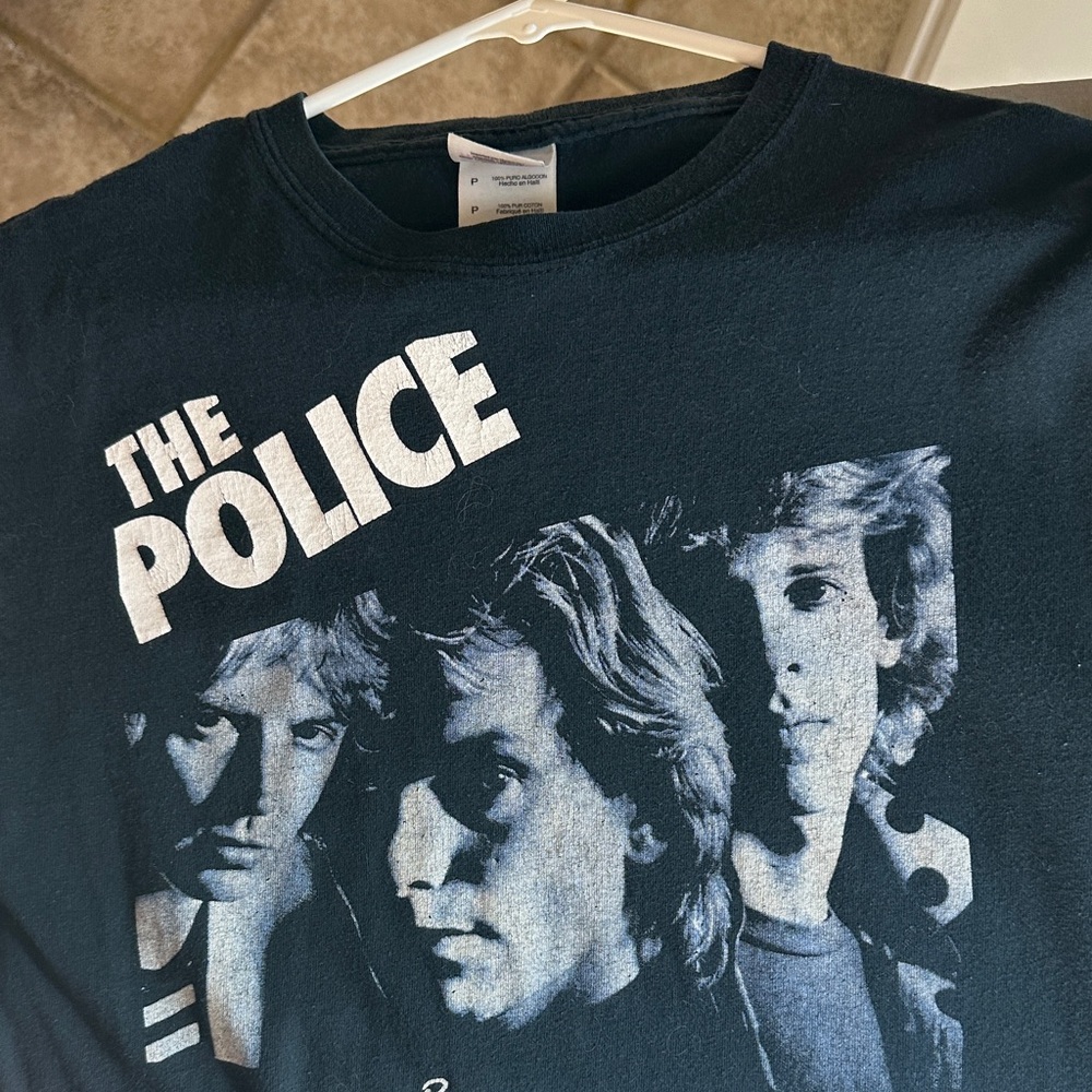 Gildan Black The Police Graphic Tee
